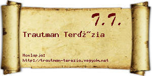Trautman Terézia névjegykártya